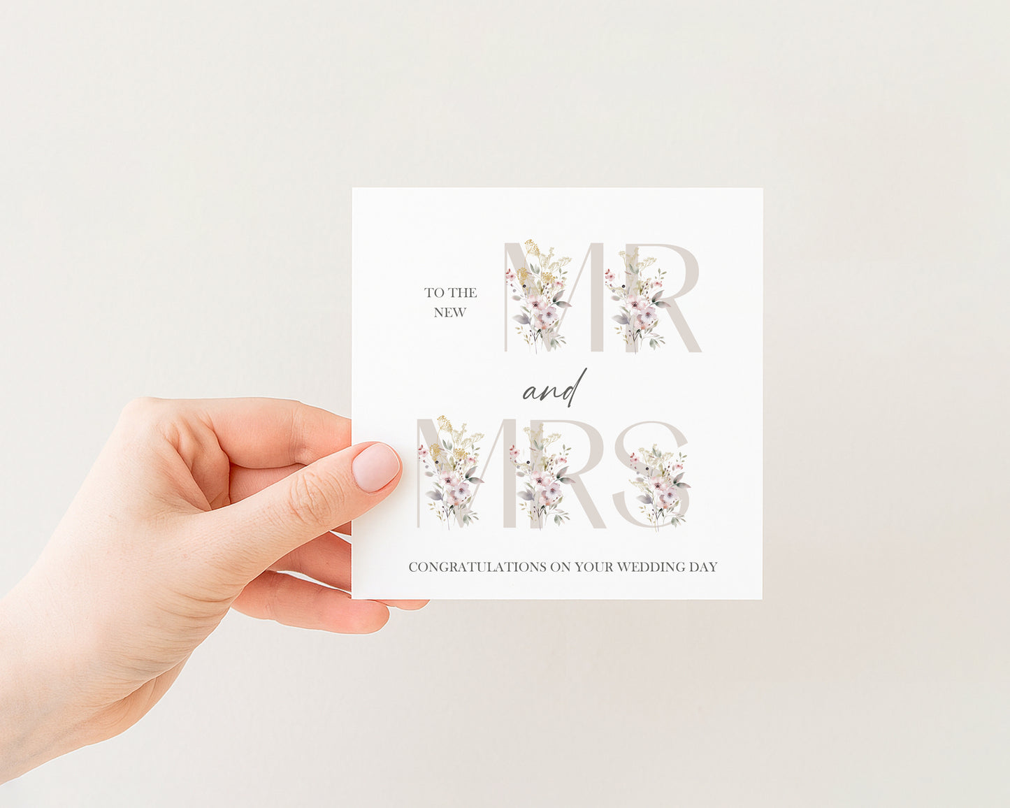 Mr & Mrs Wedding Day Card