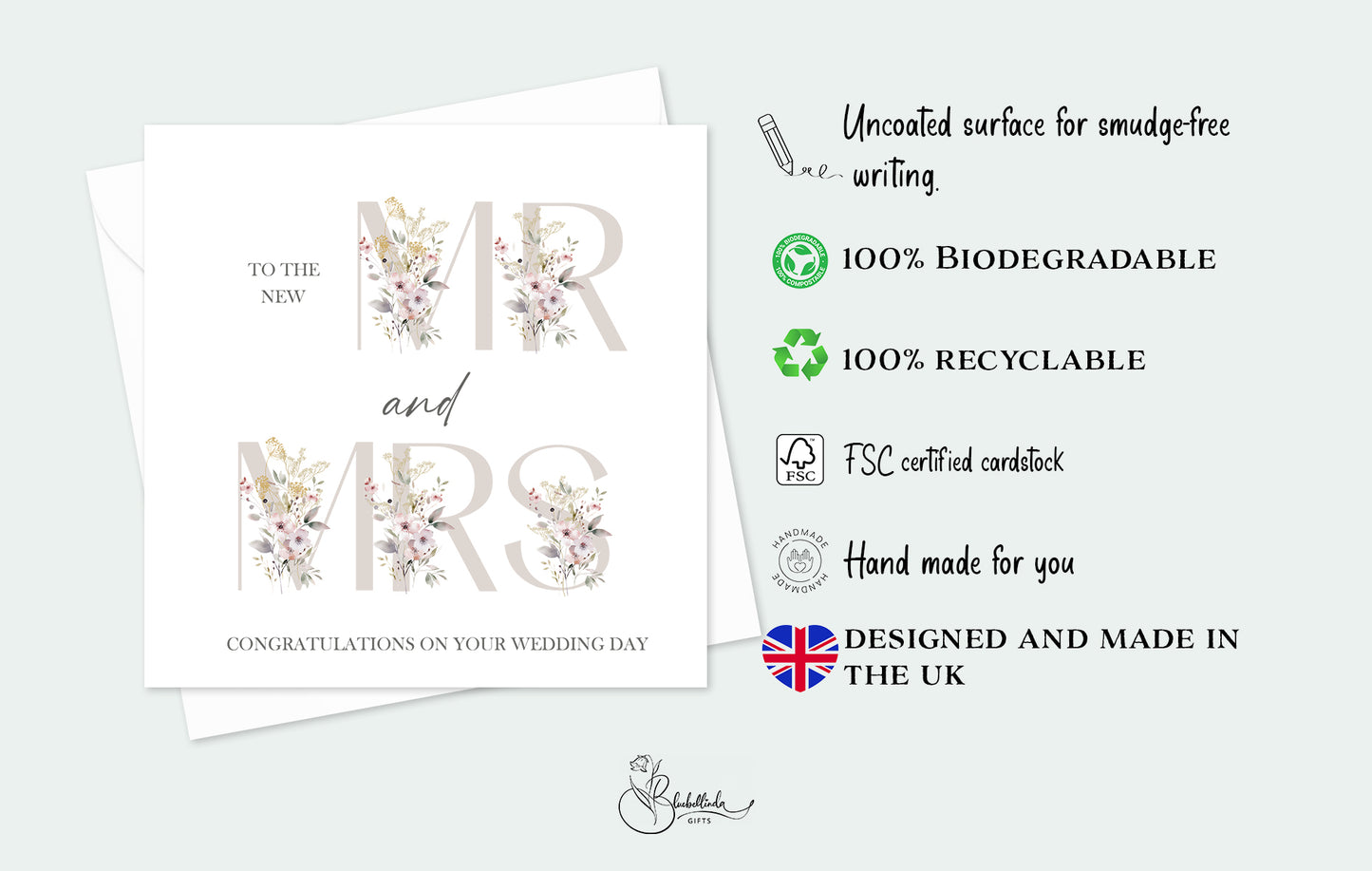 Mr & Mrs Wedding Day Card