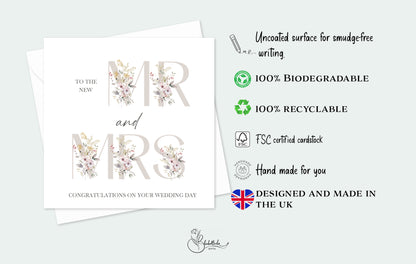 Mr & Mrs Wedding Day Card