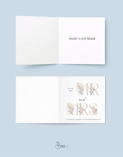 Mr & Mrs Wedding Day Card