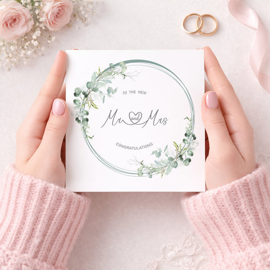 Mr & Mrs Wedding Day Card