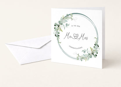 Mr & Mrs Wedding Day Card