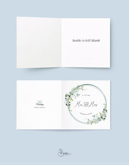 Mr & Mrs Wedding Day Card