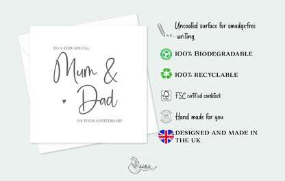 Mum and Dad Anniversary card