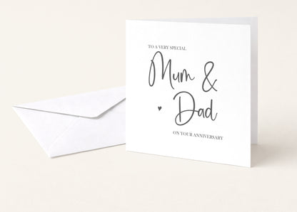 Mum and Dad Anniversary card