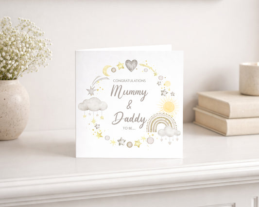 Mummy and Daddy to Be Baby Shower Card
