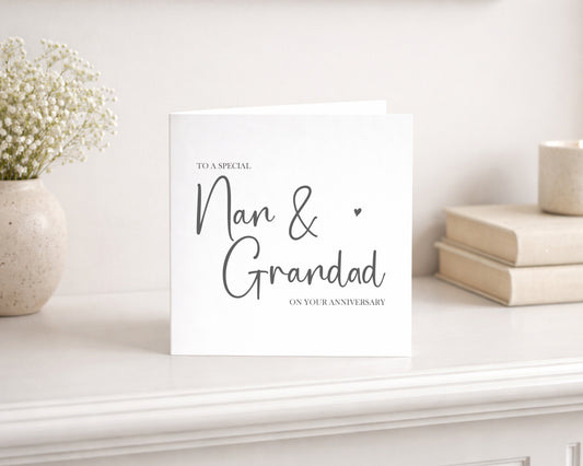Nan and Grandad Anniversary card