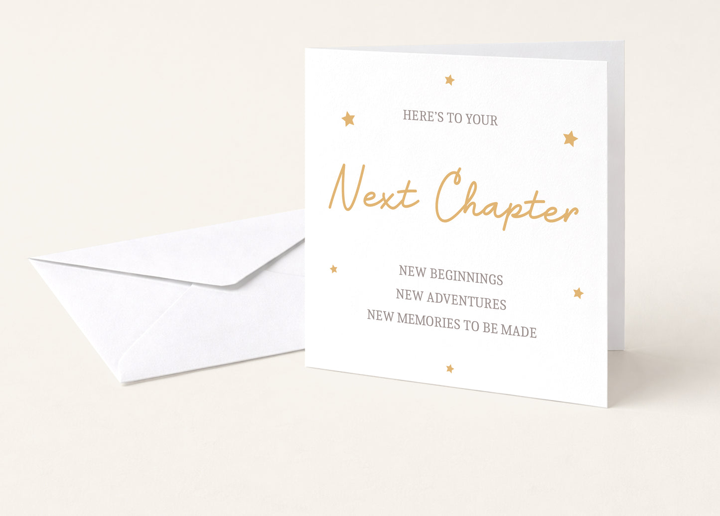 “Next Chapter – New Beginnings” card