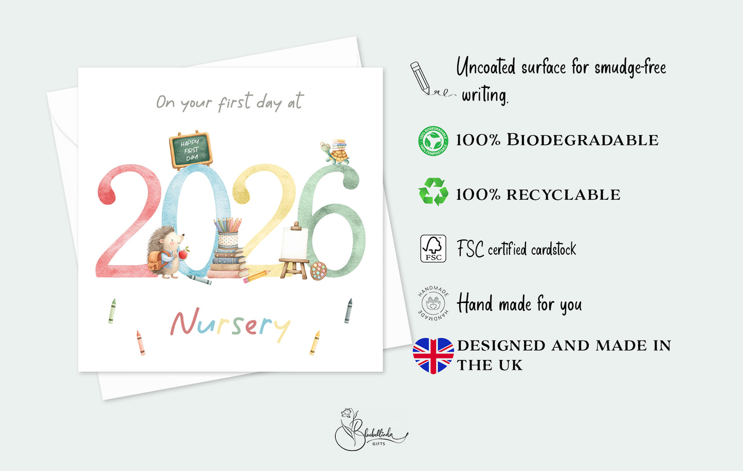 2026 First Day at Nursery card