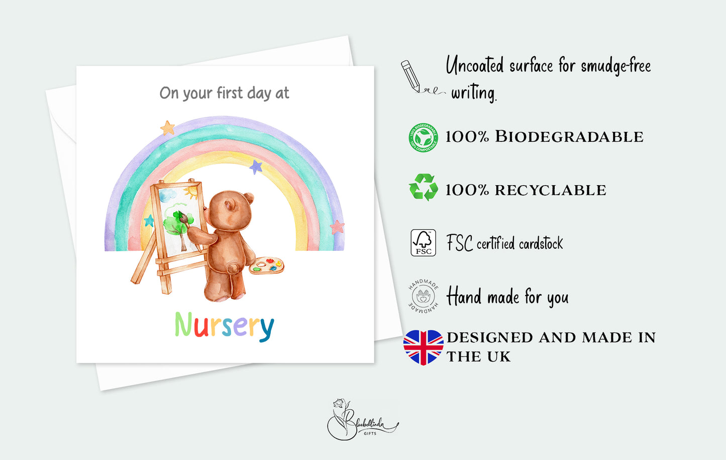 First Day at Nursery Teddy card