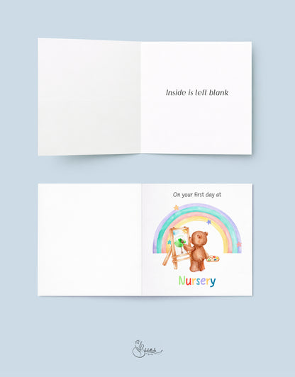 First Day at Nursery Teddy card