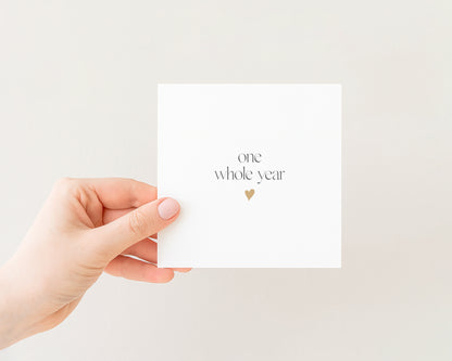 One Whole Year Cards
