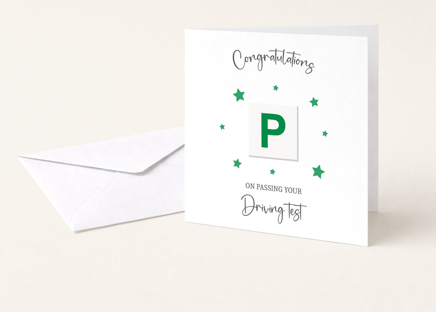 Driving Test Congratulations Card P Plate