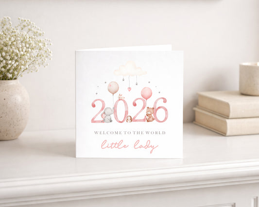 2026 Pink Baby Card