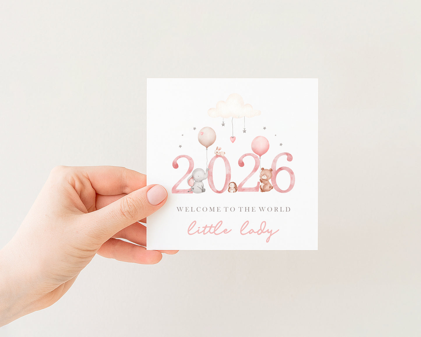 2026 Pink Baby Card