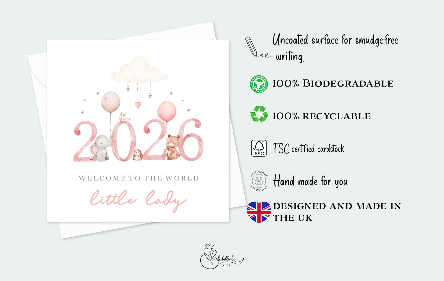2026 Pink Baby Card