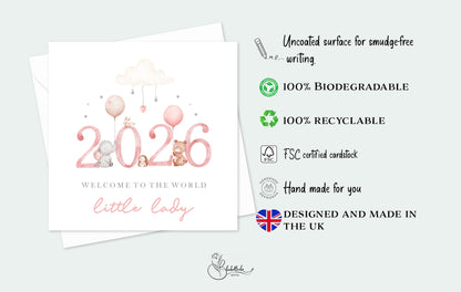 2026 Pink Baby Card