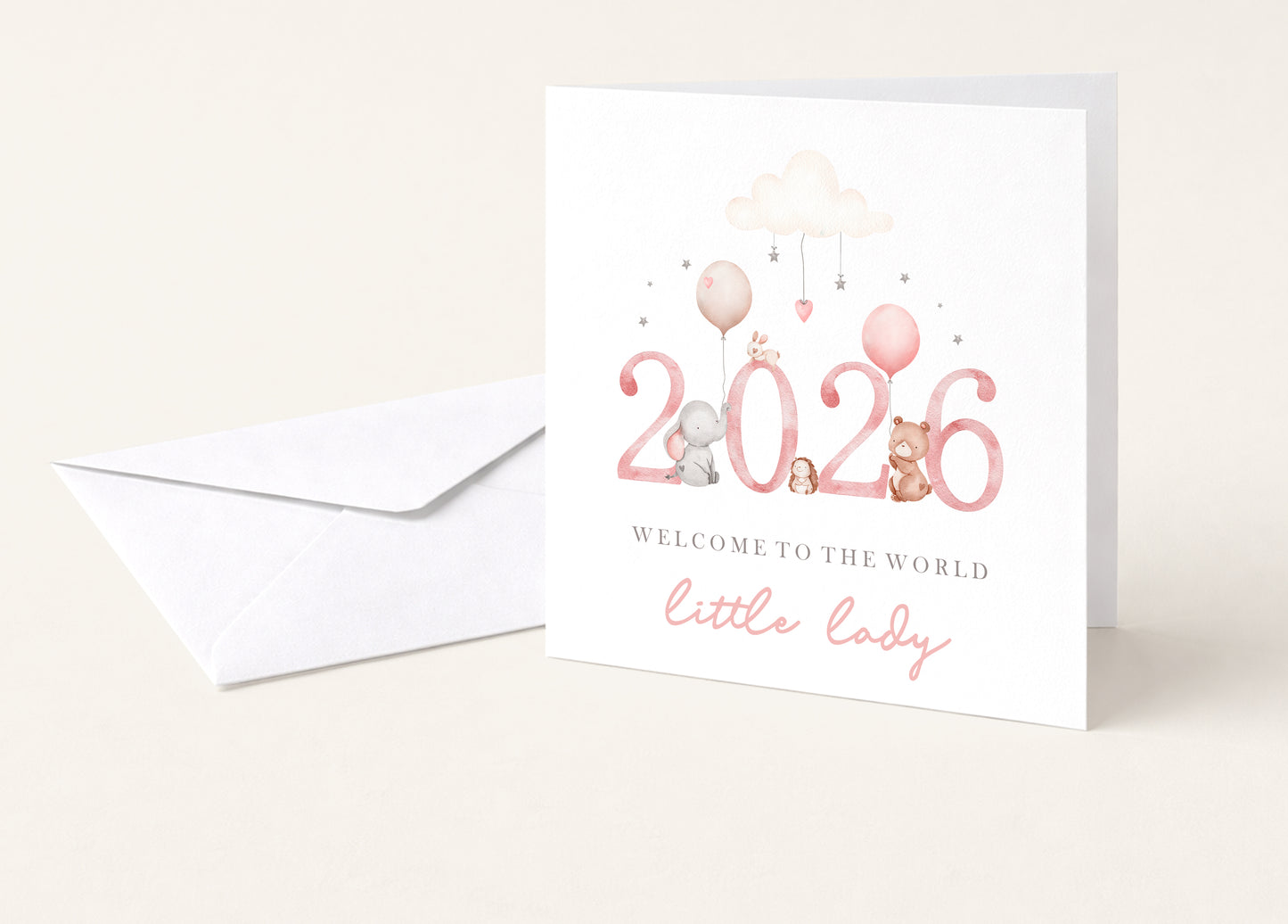 2026 Pink Baby Card