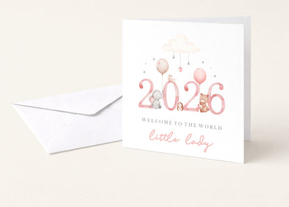 2026 Pink Baby Card