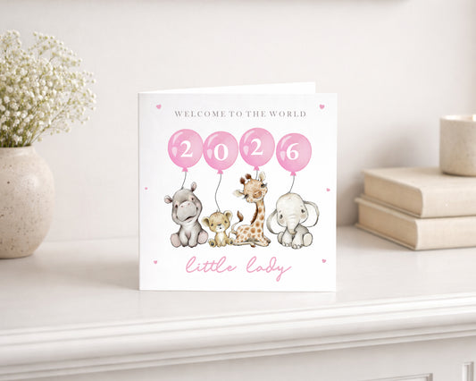 Pink Baby Card 2026