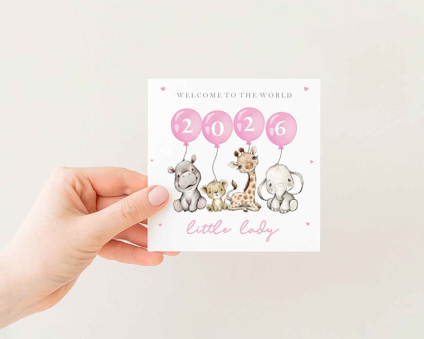 Pink Baby Card 2026