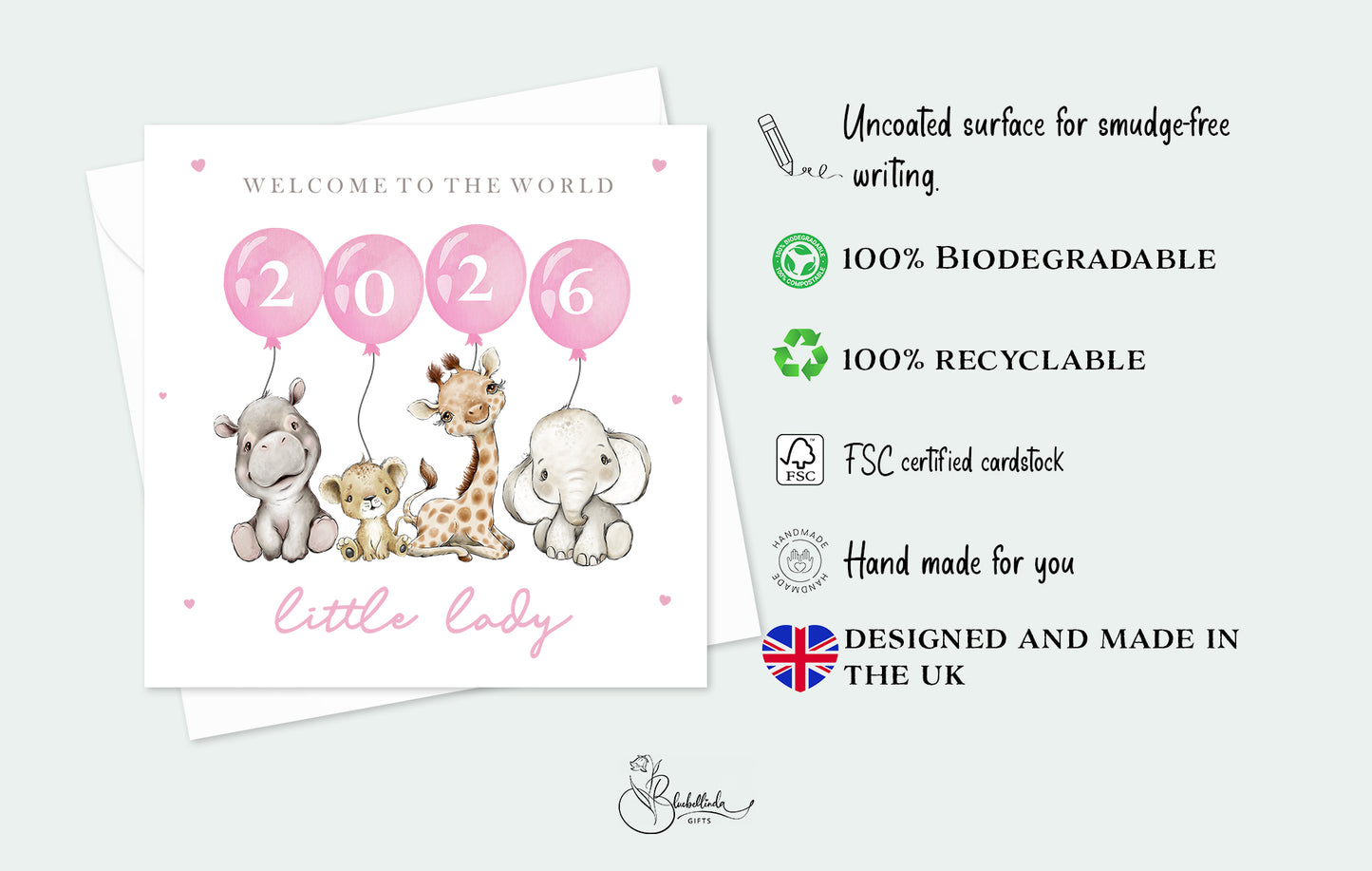 Pink Baby Card 2026