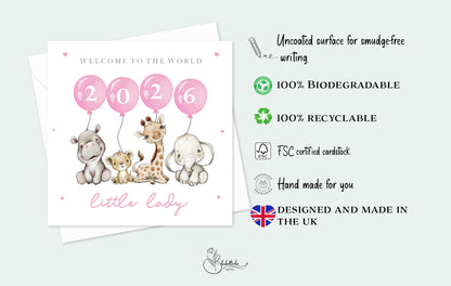 Pink Baby Card 2026