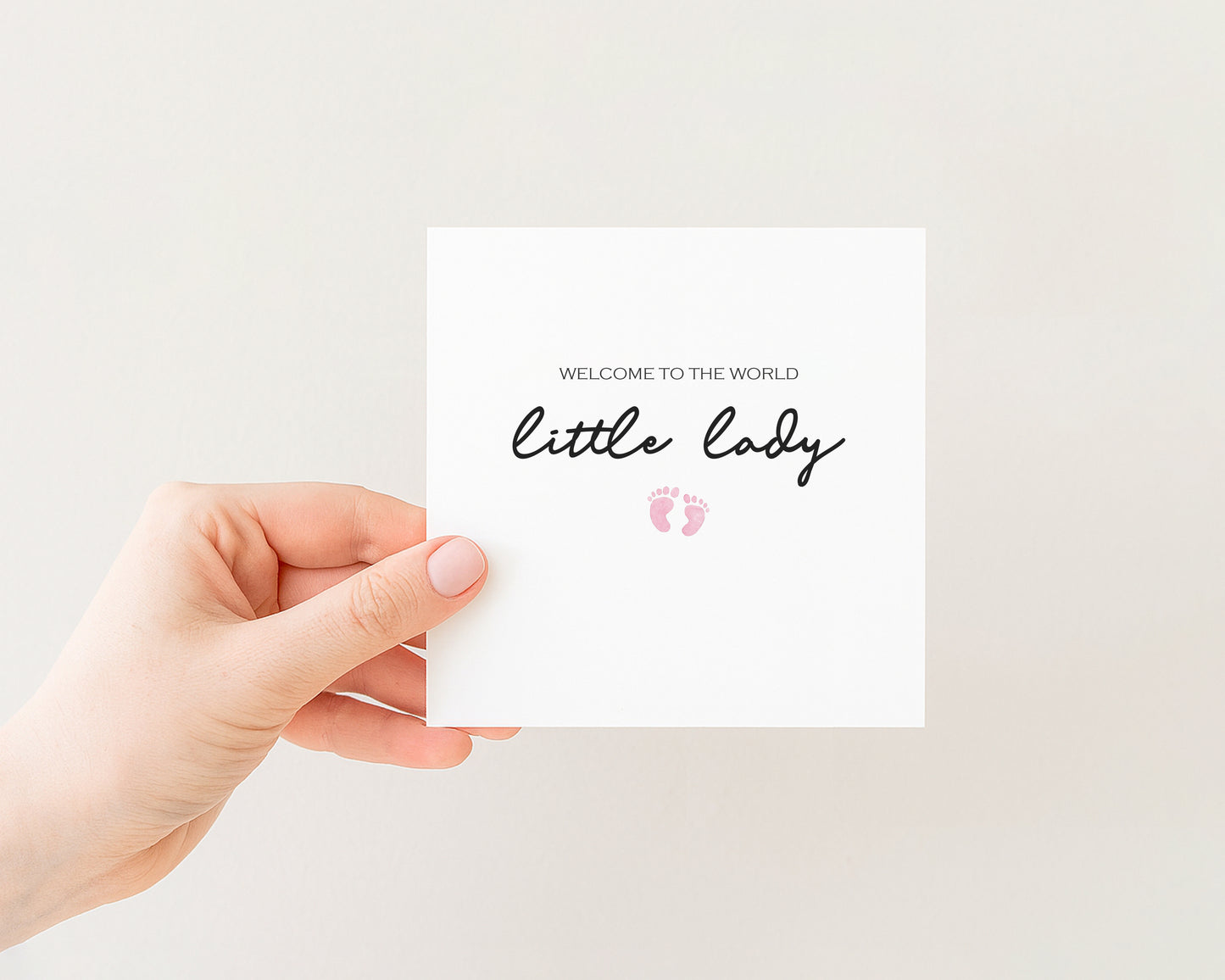 Pink Little Lady Baby Card