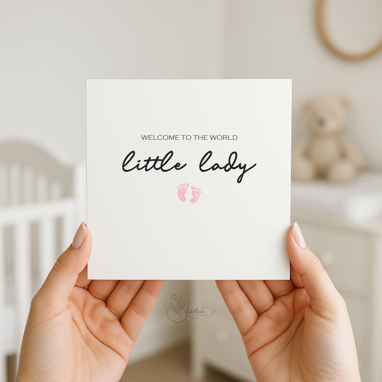 Pink Little Lady Baby Card