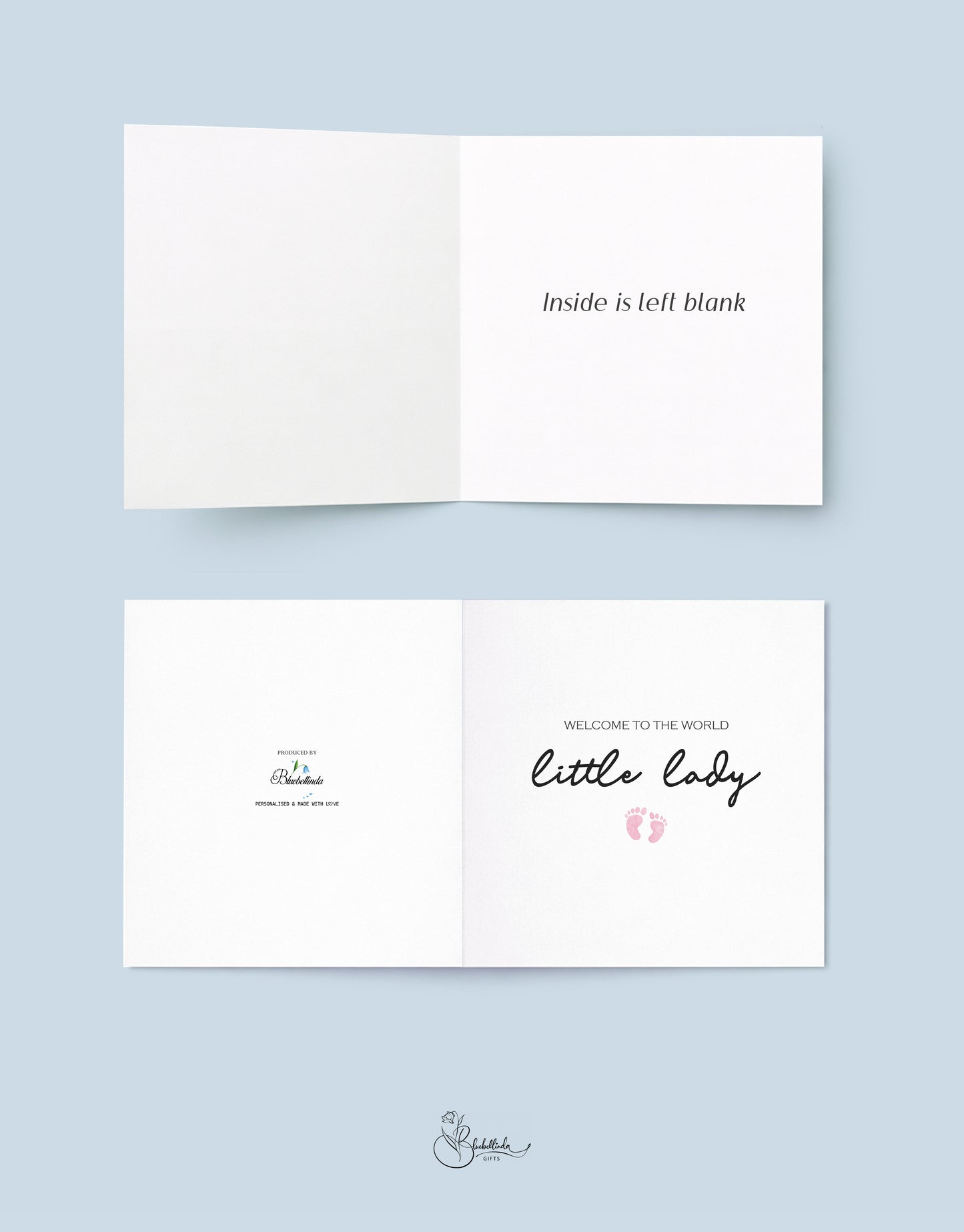 Pink Little Lady Baby Card