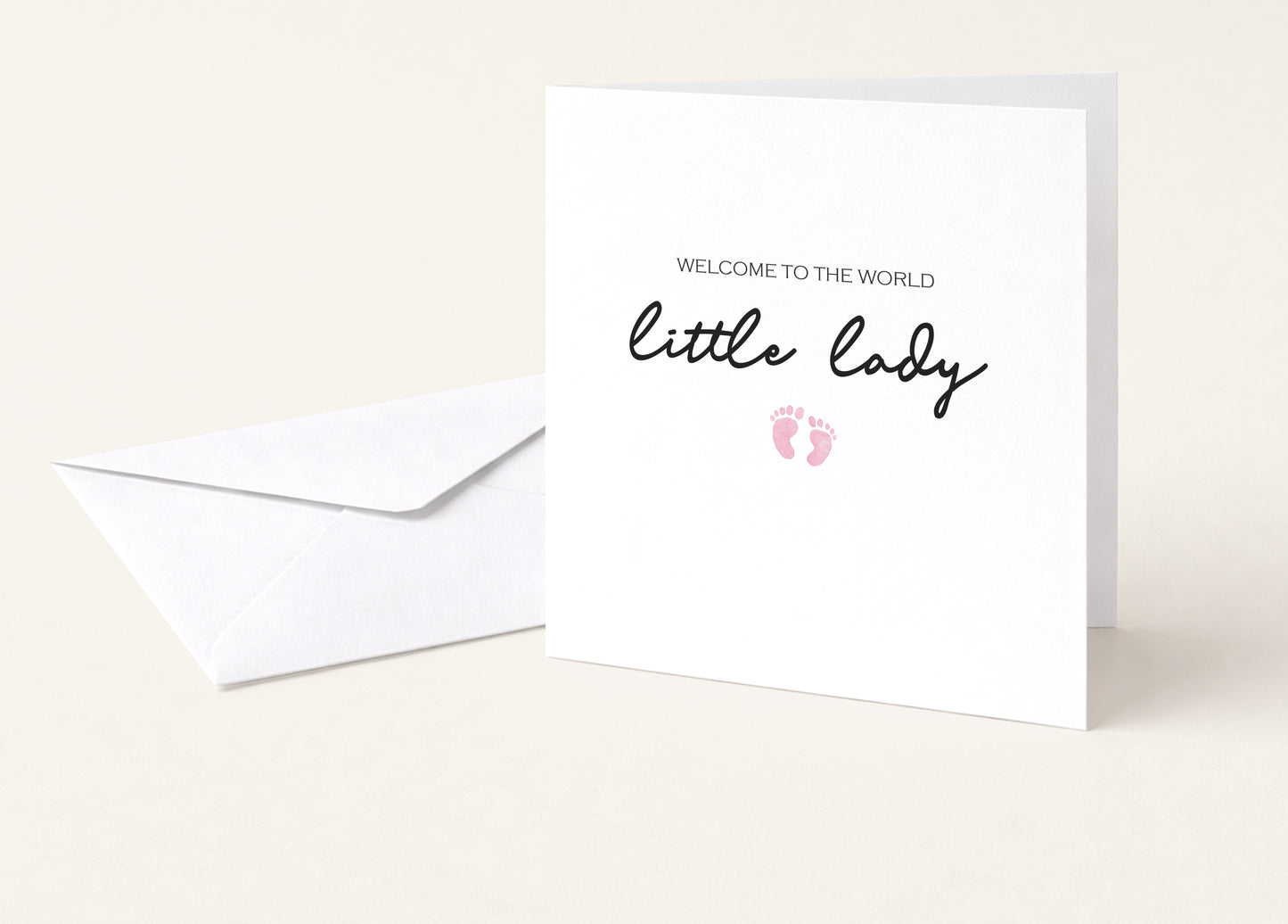 Pink Little Lady Baby Card