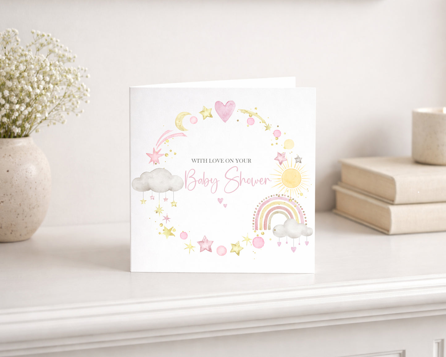 Pink Baby Shower Card