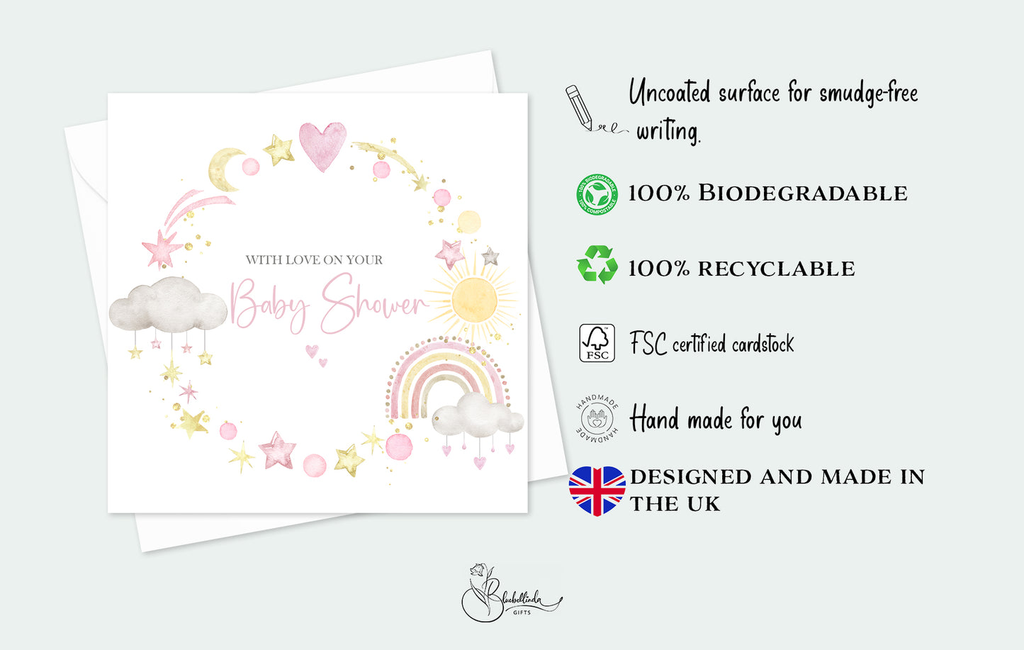 Pink Baby Shower Card