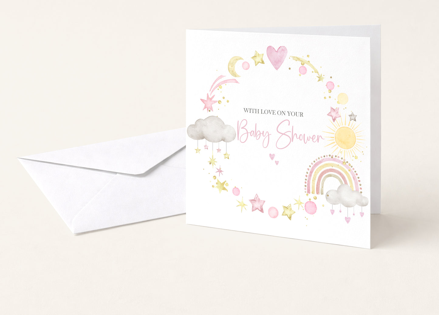 Pink Baby Shower Card