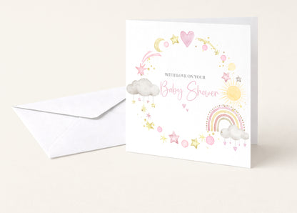 Pink Baby Shower Card