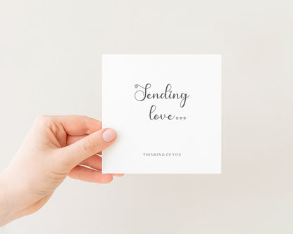 “Sending Love” sympathy cards