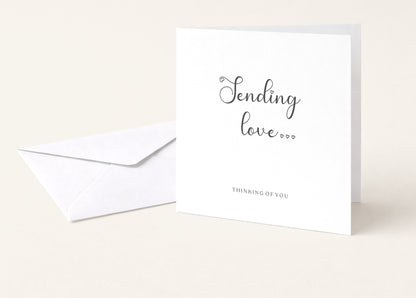 “Sending Love” sympathy cards
