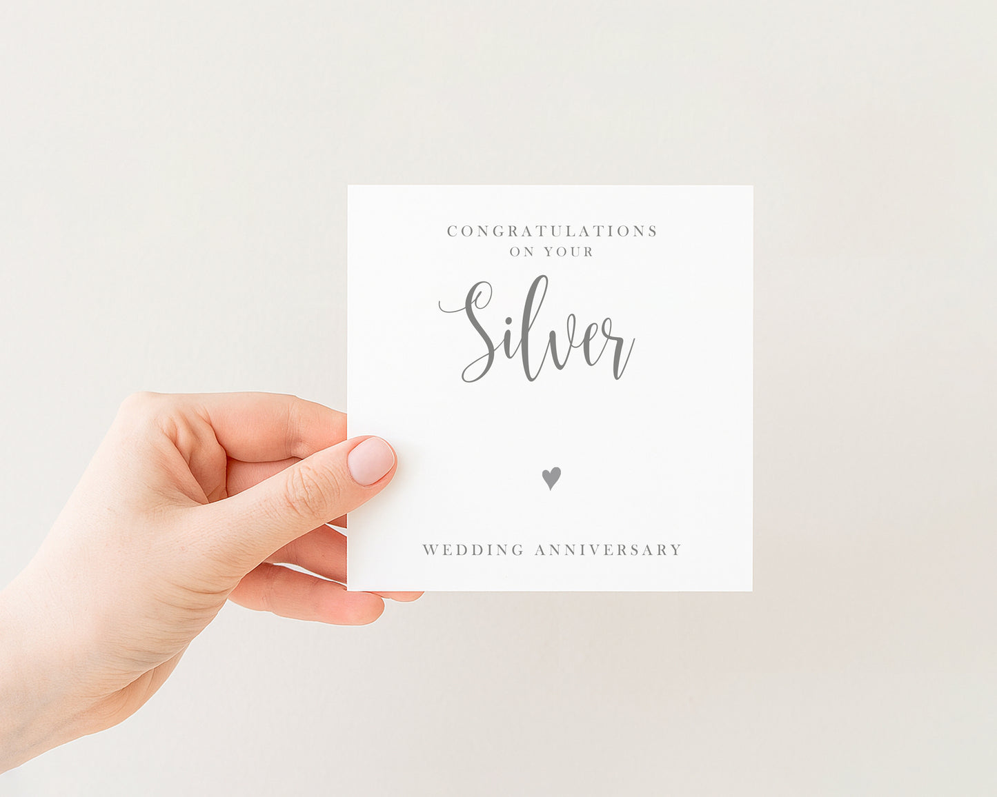 Anniversary Silver 25 years Card