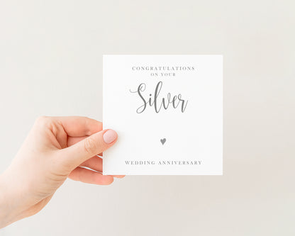 Anniversary Silver 25 years Card