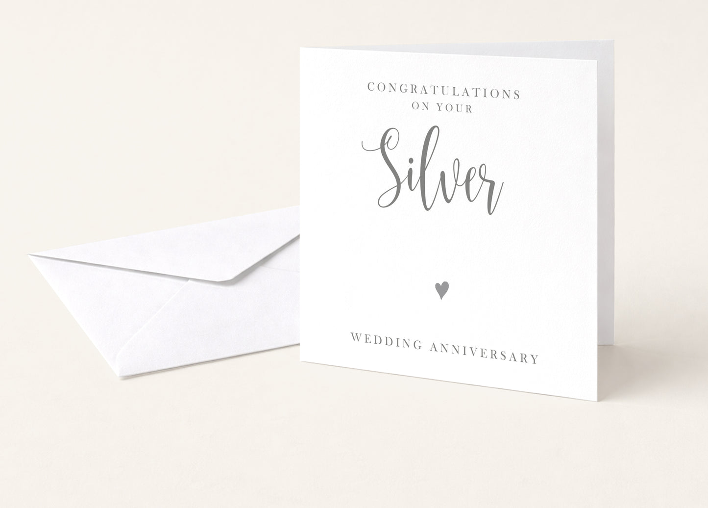 Anniversary Silver 25 years Card