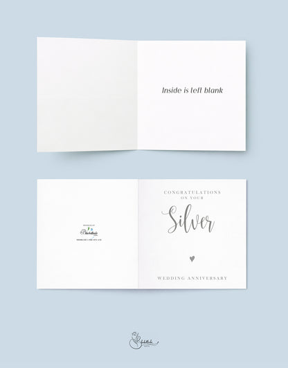Anniversary Silver 25 years Card