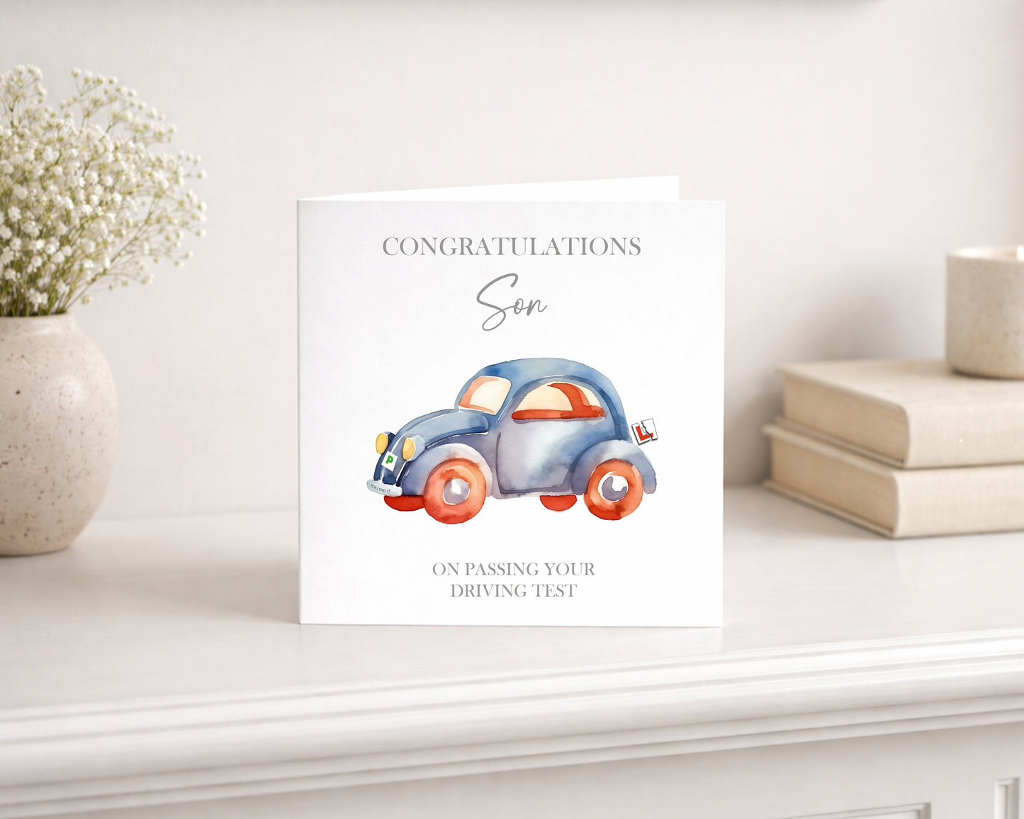 Son Driving Test Congratulations Card