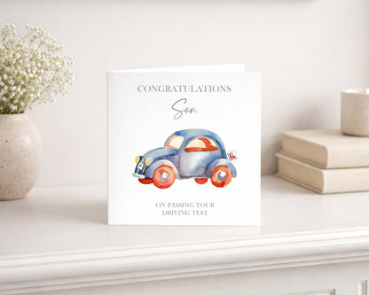 Son Driving Test Congratulations Card