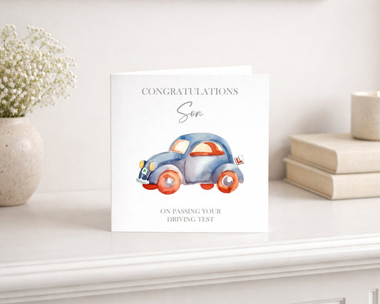 Son Driving Test Congratulations Card
