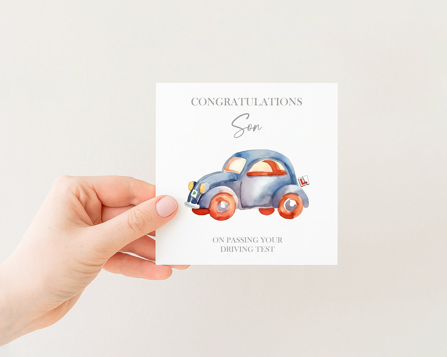 Son Driving Test Congratulations Card