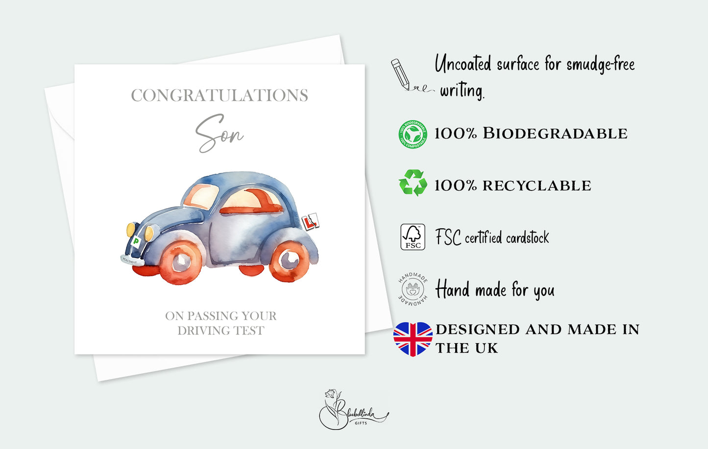 Son Driving Test Congratulations Card