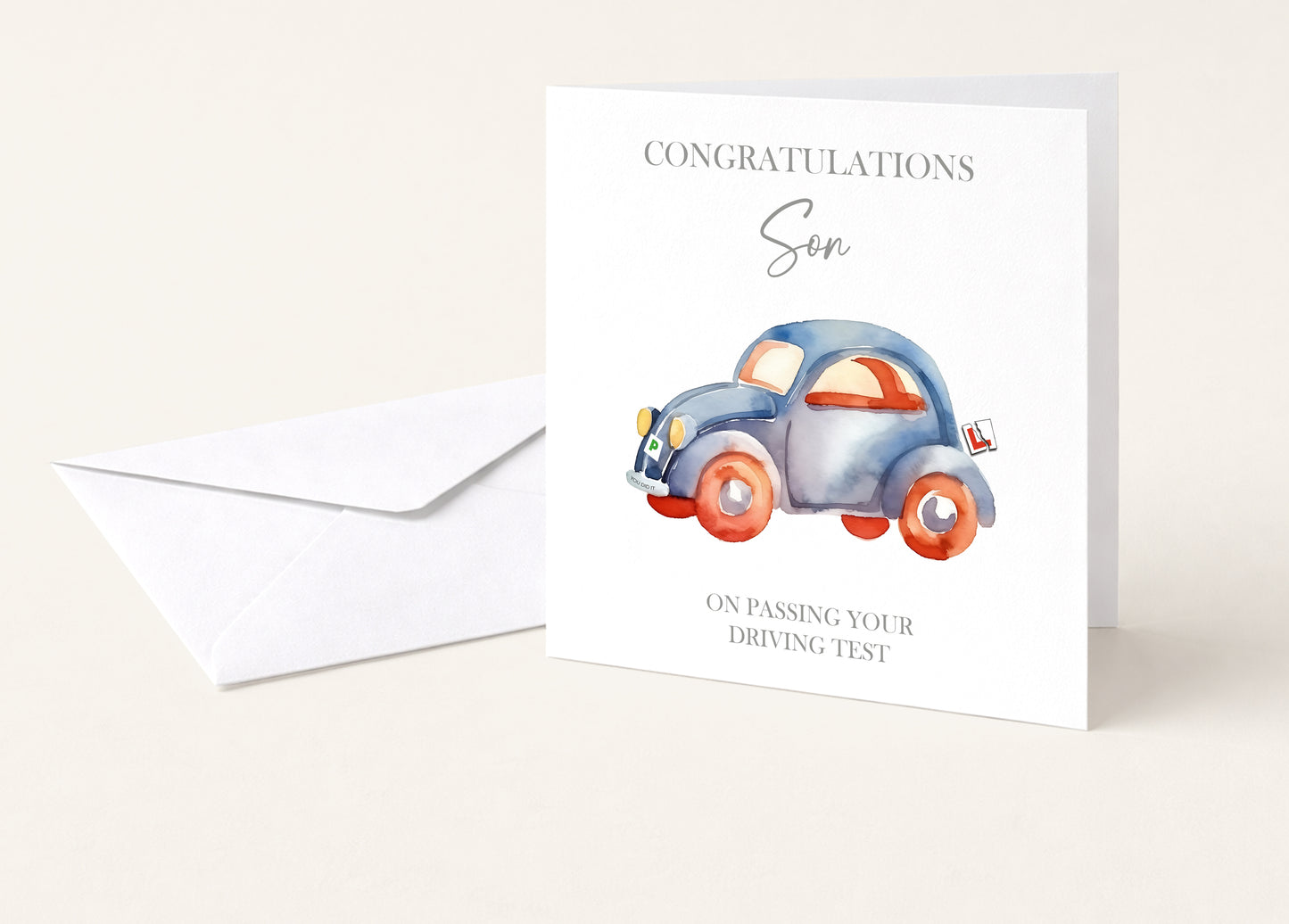 Son Driving Test Congratulations Card