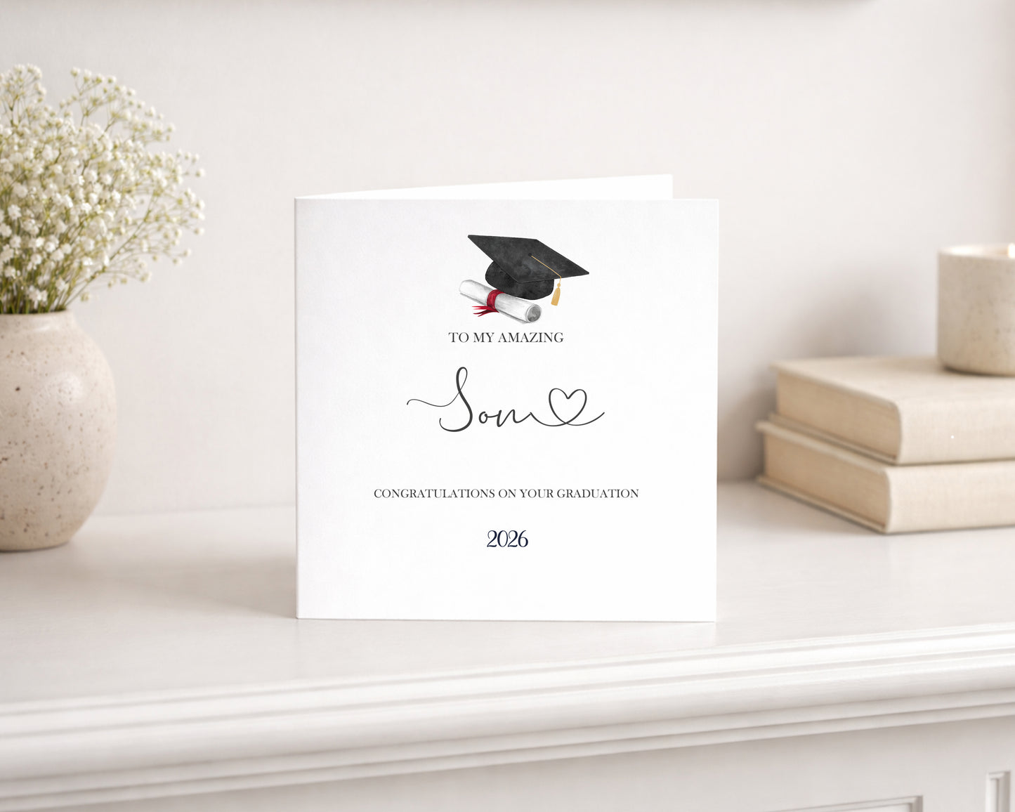 2026 Amazing Son Graduation Card