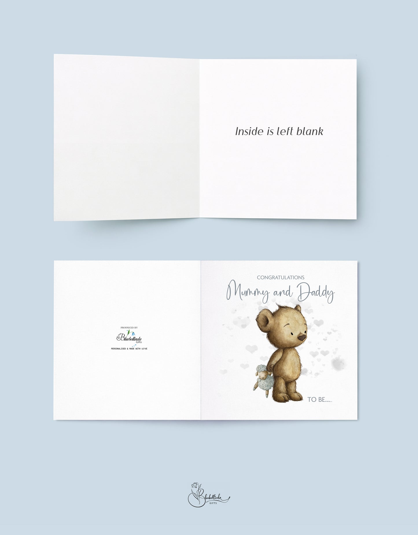 Mummy and Daddy to Be.. Teddy Card