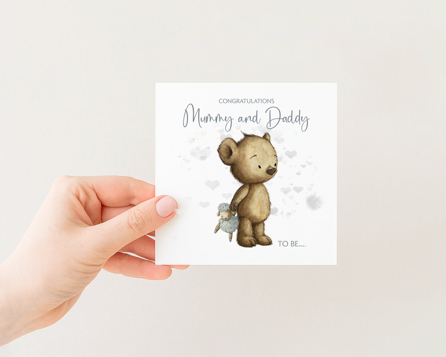 Mummy and Daddy to Be.. Teddy Card